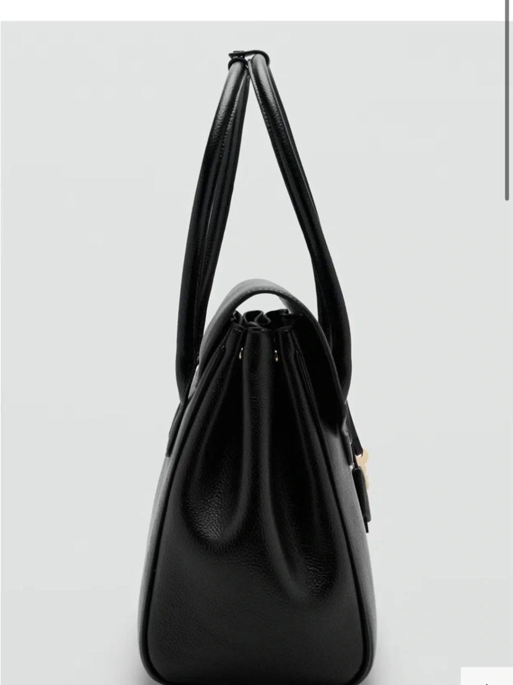 Mango Black Leather Satchel - Picture 3 of 5